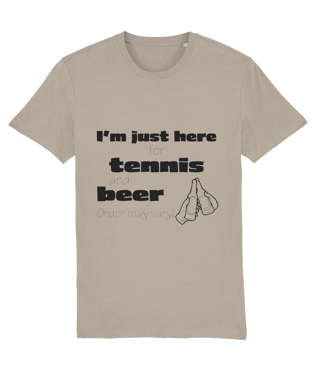 T-shirt "I'm just here for tennis and beer" - Afbeelding 6