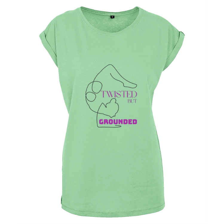 T-shirt Yoga “Twisted but grounded”
